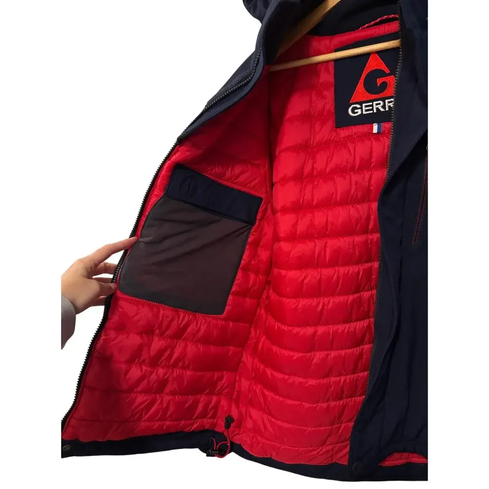 Gerry M Nimbus Tech Snowboard Jacket $199 Detachable Hood Puffer Ski Coat Blue